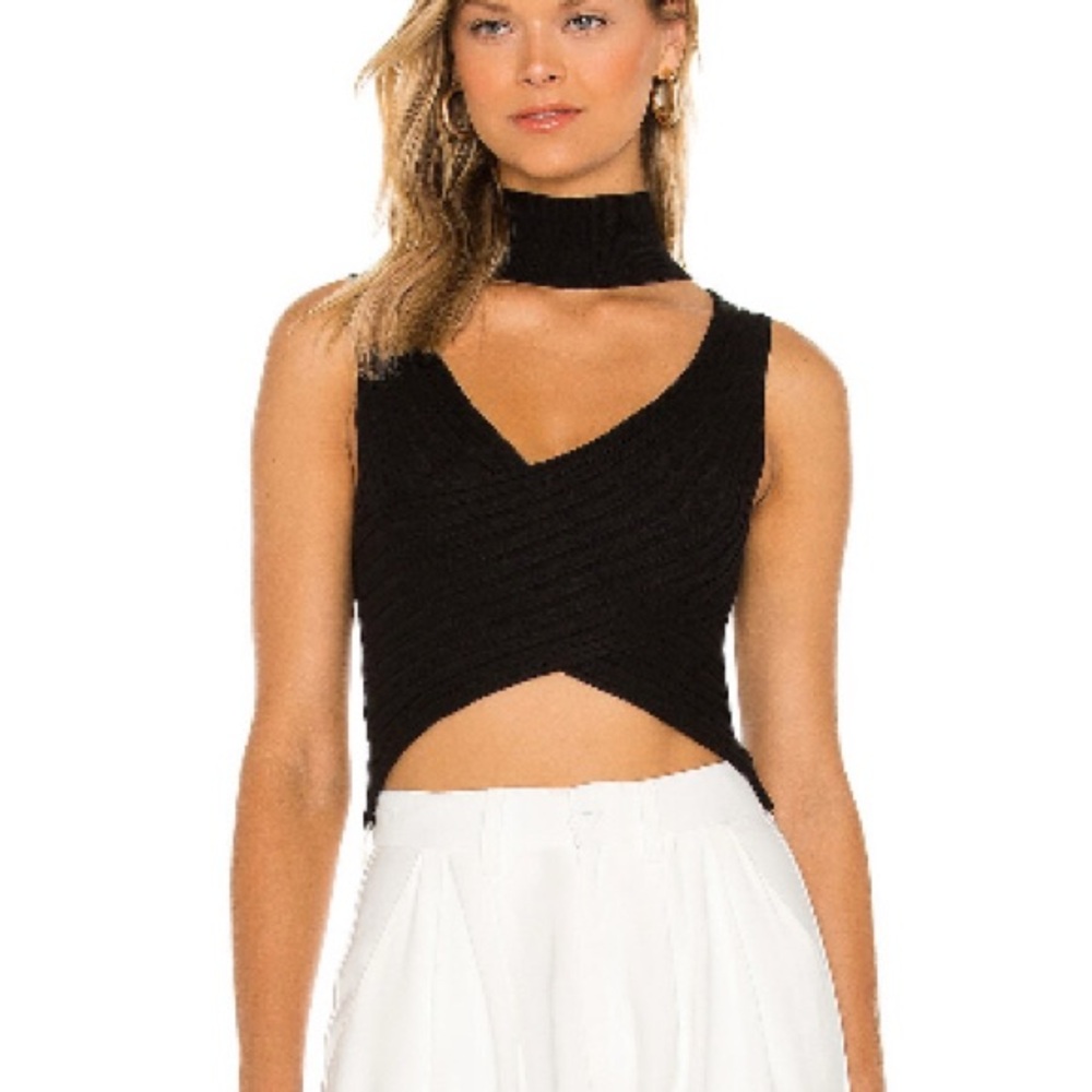 Superdown Alora Wrap Top in Black